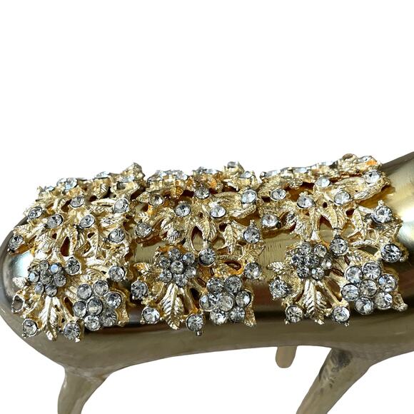 34th & Pine Gold Metal Rhinestone Reindeer Set of 2 Christmas Holiday Decor NEW - Picture 8 of 15